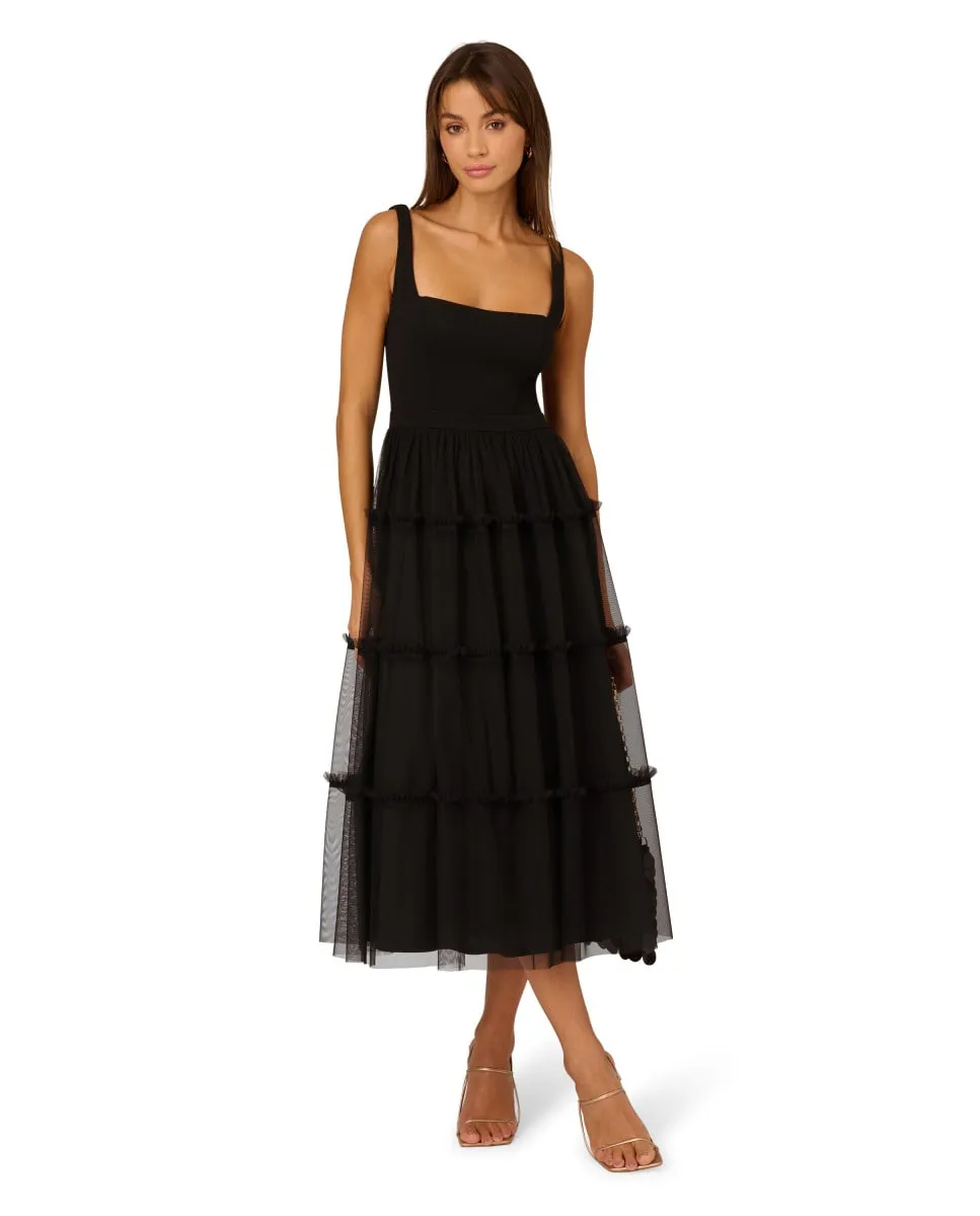 Тюлевое платье на бретелях Adrianna Papell, черный
Тюлевое платье на бретелях Adrianna Papell, черный