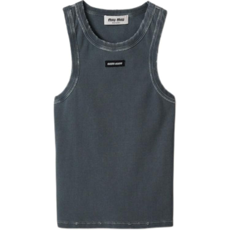 Топ без рукавов рифленый MIU MIU, серый
Топ без рукавов рифленый MIU MIU, серый