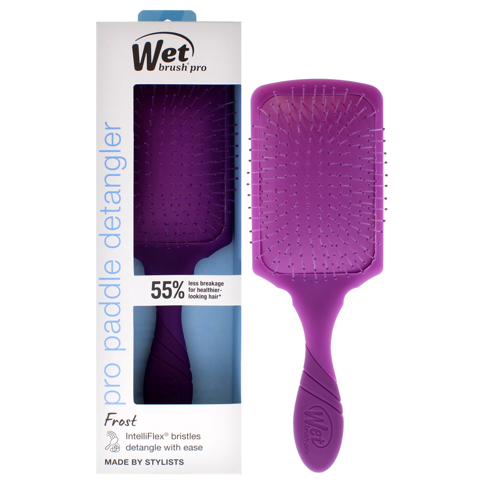 Профессиональная расческа-щетка для распутывания волос Pro Paddle Detangler Brush - фиолетового цвета Frost Purple от Wet Brush, подходит как для мужчин, так и для женщин - 1 шт
Профессиональная расческа-щетка для распутывания волос Pro Paddle Detangler Brush - фиолетового цвета Frost Purple от Wet Brush, подходит как для мужчин, так и для женщин - 1 шт