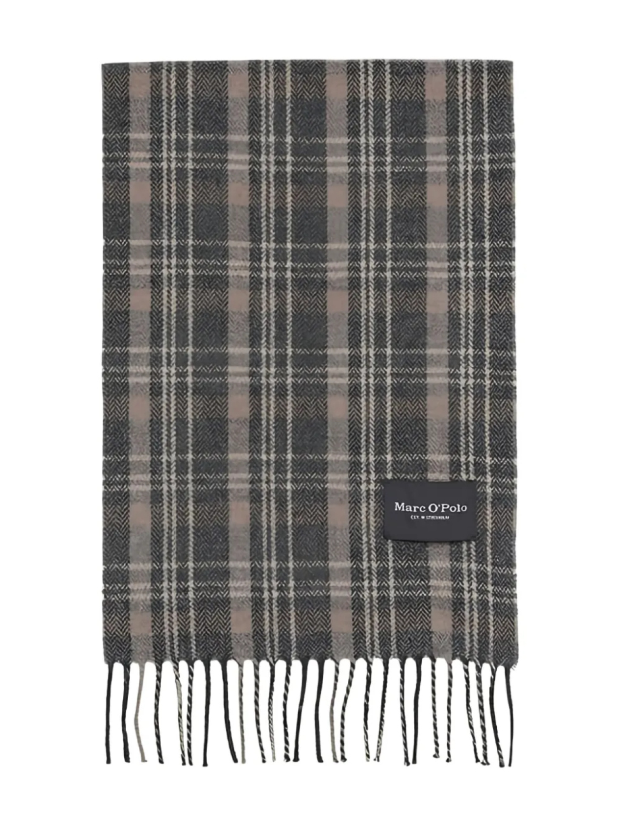 Marc O'Polo шарф в клетку с бахромой, серый
Marc O'Polo шарф в клетку с бахромой, серый