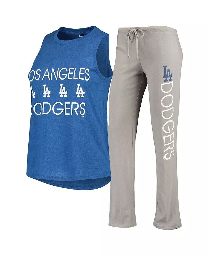 Женский серый комплект для сна с майкой и брюками Royal Los Angeles Dodgers Meter Muscle Concepts Sport
Женский серый комплект для сна с майкой и брюками Royal Los Angeles Dodgers Meter Muscle Concepts Sport