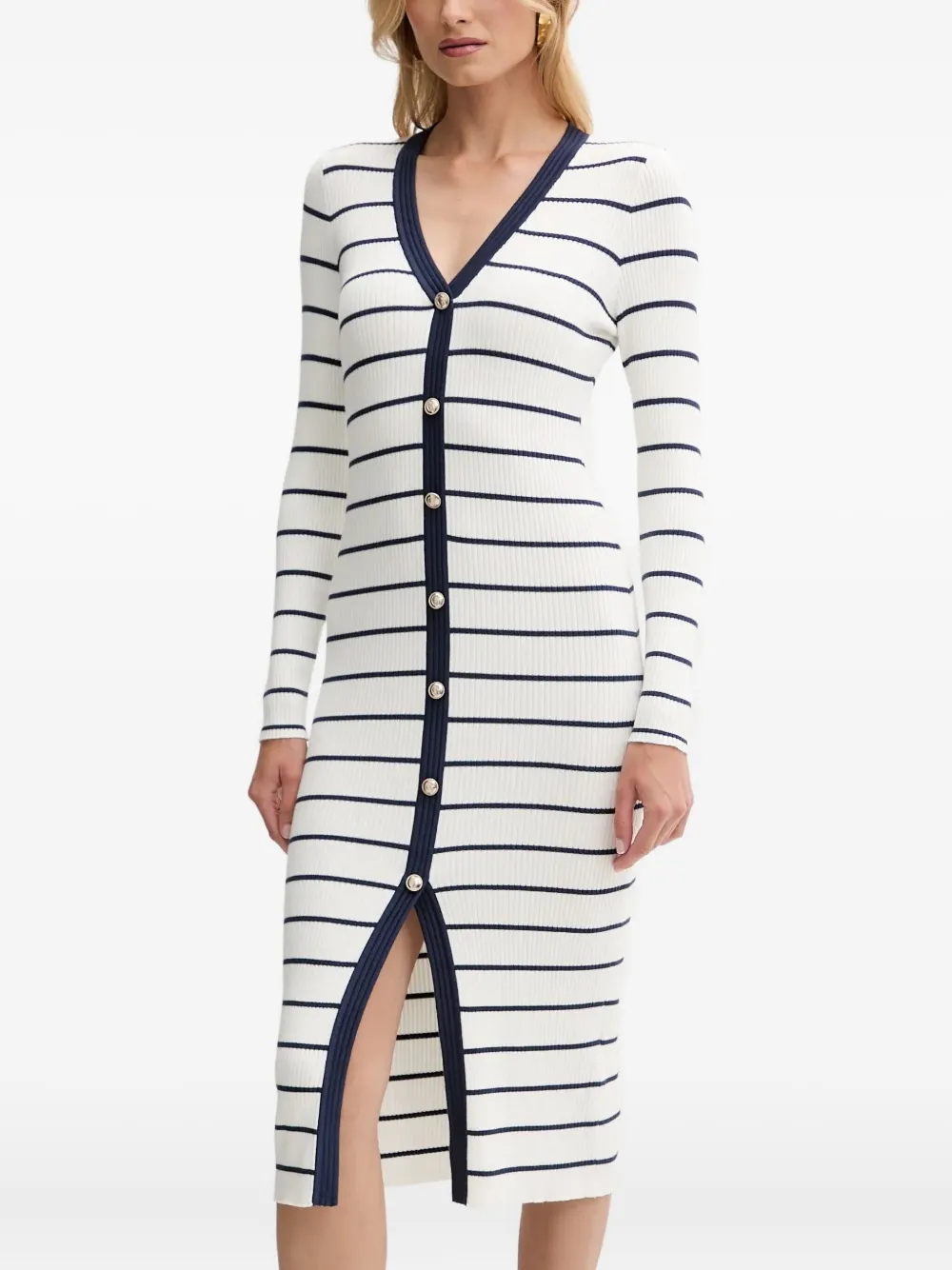 Полосатое платье миди на пуговицах GUESS USA, белый
Полосатое платье миди на пуговицах GUESS USA, белый