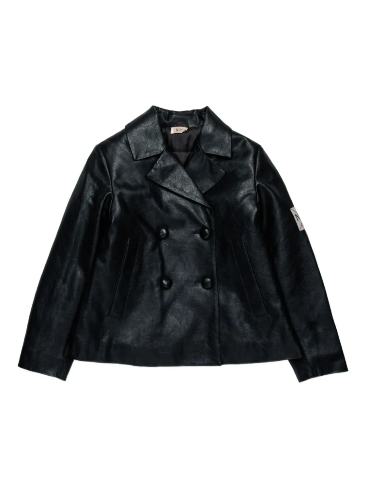 Nº21 Kids двубортный блейзер, черный
Nº21 Kids двубортный блейзер, черный