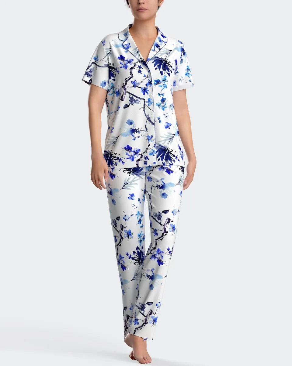 Женская пижама с короткими рукавами и длинными брюками Impetus, синий
Женская пижама с короткими рукавами и длинными брюками Impetus, синий