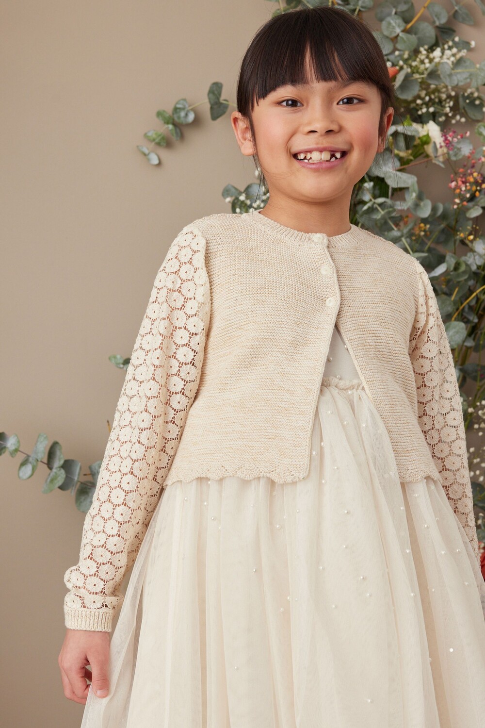 Кардиган крючком Next, бежевый
Кардиган крючком Next, бежевый