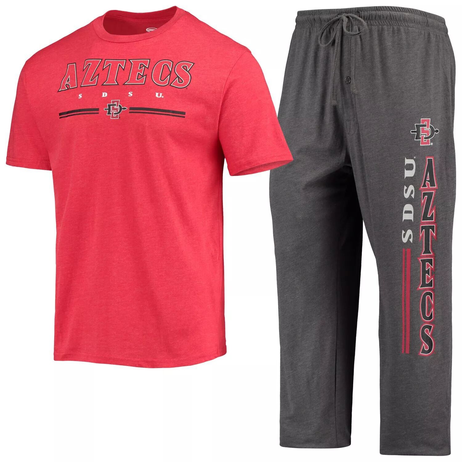 Мужская футболка и брюки Concepts Sport с древесным углем/кардиналом штата Сан-Диего Aztecs Meter и брюки для сна
Мужская футболка и брюки Concepts Sport с древесным углем/кардиналом штата Сан-Диего Aztecs Meter и брюки для сна