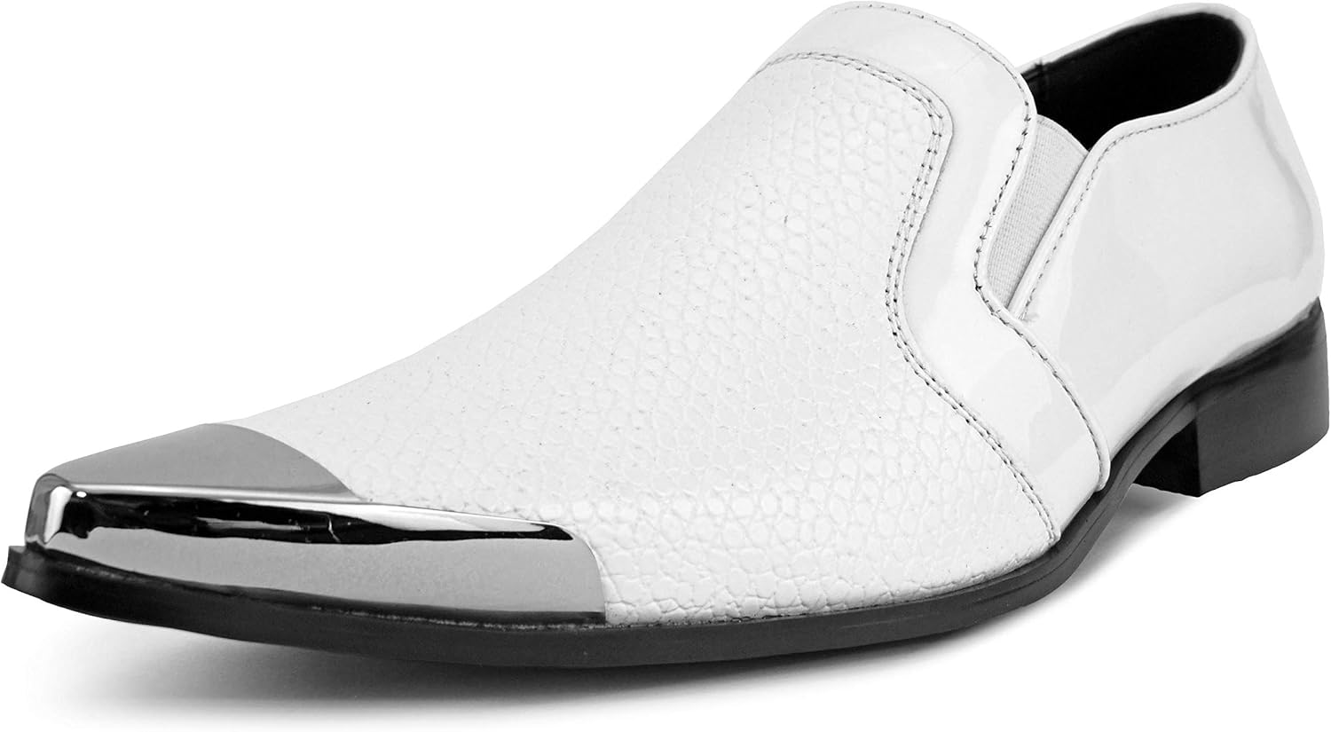 Amali Davis - Мужские классические туфли, экзотические лакированные лоферы для мужчин - Туфли-слиперы с металлическим носком цвета «пистолет», классические туфли для мужчин - Оригинальные дизайнерские туфли, белый
Amali Davis - Мужские классические туфли, экзотические лакированные лоферы для мужчин - Туфли-слиперы с металлическим носком цвета «пистолет», классические туфли для мужчин - Оригинальные дизайнерские туфли, белый