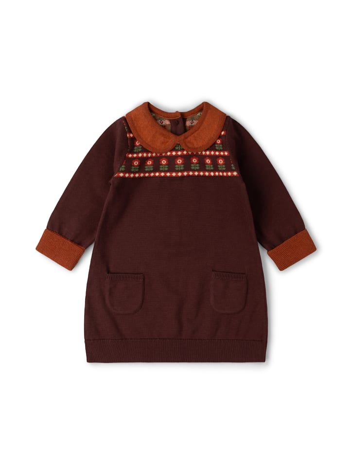 Платье из органического трикотажа с воротником коричневого цвета Little Green Radicals
Платье из органического трикотажа с воротником коричневого цвета Little Green Radicals