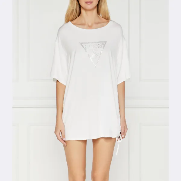 Футболка свободного кроя с кулиской Guess, белый
Футболка свободного кроя с кулиской Guess, белый
