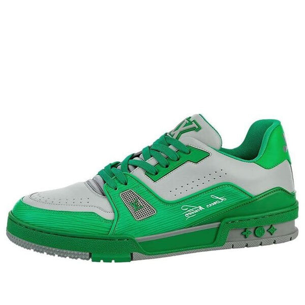 Кроссовки trainer sneakers 'green grey' Louis Vuitton, серый 
Кроссовки trainer sneakers 'green grey' Louis Vuitton, серый