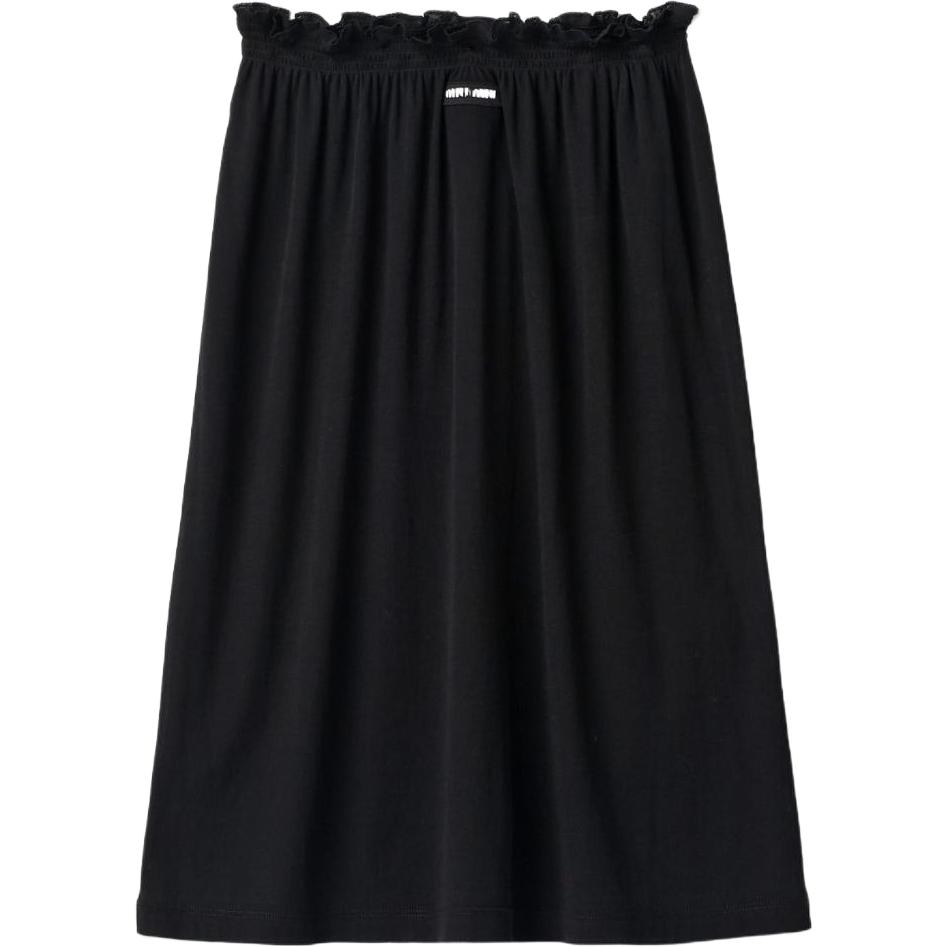 Ребристая джерсей юбка MIU MIU, черный
Ребристая джерсей юбка MIU MIU, черный