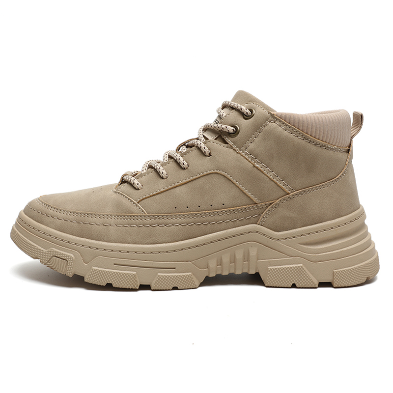 Мужские повседневные туфли с высоким берцем и мягкой подошвой, препятствующей скольжению SHADOWFAX, Khaki 
Мужские повседневные туфли с высоким берцем и мягкой подошвой, препятствующей скольжению SHADOWFAX, Khaki