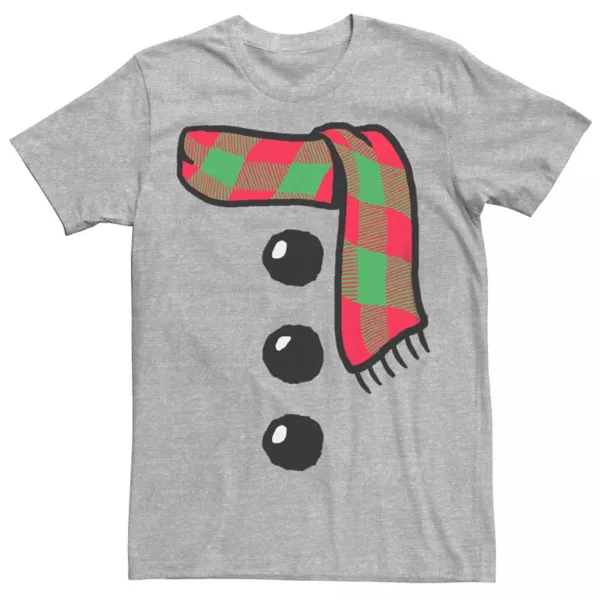 Мужская футболка с рисунком рождественского костюма снеговика Licensed Character, серый
Мужская футболка с рисунком рождественского костюма снеговика Licensed Character, серый