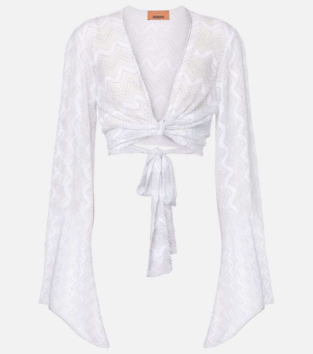 Кроп-блуза Zig Zag Missoni, White w/Silver Lame'
Кроп-блуза Zig Zag Missoni, White w/Silver Lame'