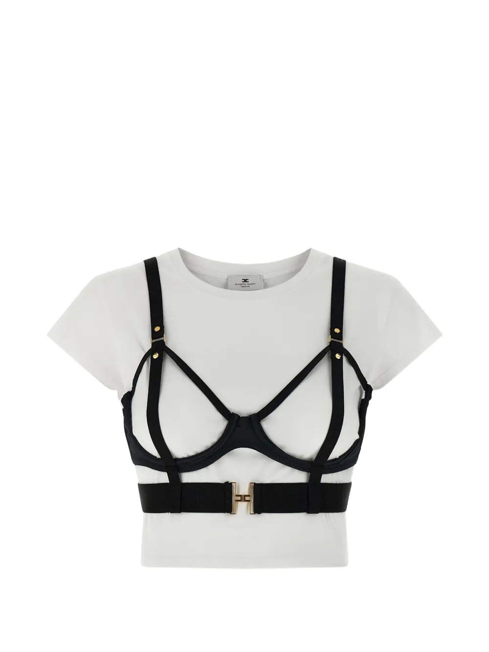 Футболка с короткими рукавами Elisabetta Franchi, белый
Футболка с короткими рукавами Elisabetta Franchi, белый