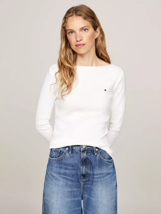 Топ Tommy Hilfiger Cody Slim Fit Boat Neck, экрю
Топ Tommy Hilfiger Cody Slim Fit Boat Neck, экрю