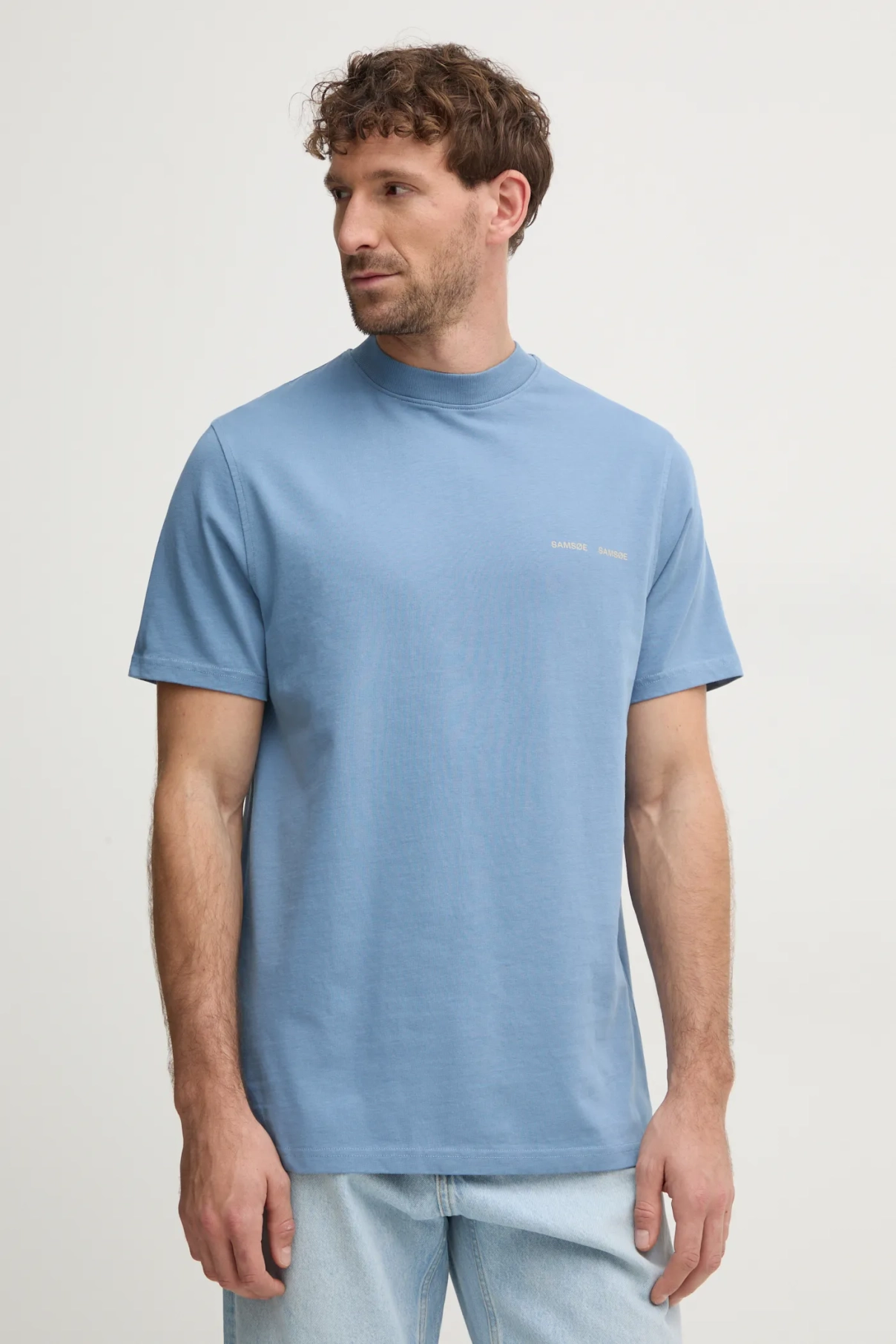 Футболка Norsbro из хлопка Samsoe Samsoe, синий 
Футболка Norsbro из хлопка Samsoe Samsoe, синий