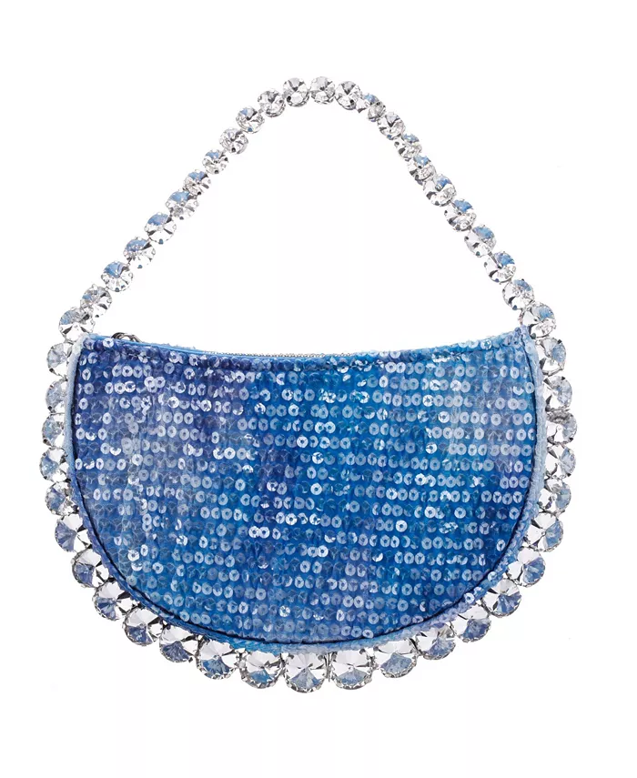 Клатч-полумесяц с отделкой из россыпи кристаллов Nina, синий
Клатч-полумесяц с отделкой из россыпи кристаллов Nina, синий