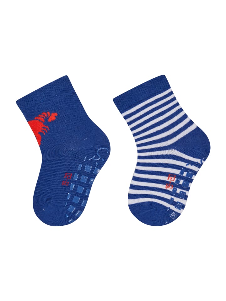 Sterntaler Носки из АБС-пластика, комплект из 2 штук, с рисунком, символизирующим рак, голубоватого цвета
Sterntaler Носки из АБС-пластика, комплект из 2 штук, с рисунком, символизирующим рак, голубоватого цвета