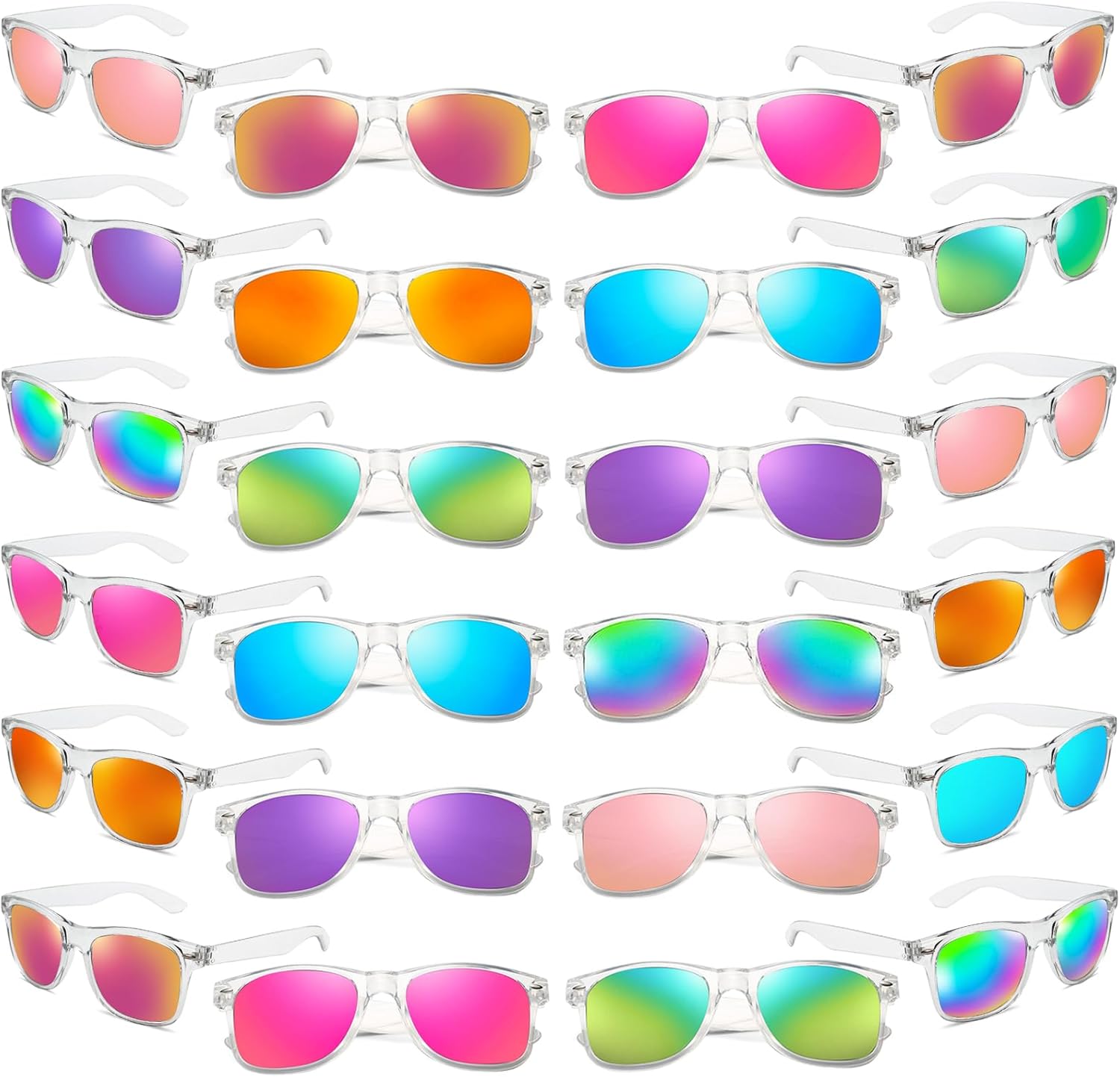 Солнцезащитные очки Matcheck 24 неоновых цветов с зеркальными линзами, оптом, в стиле ретро, классика, для вечеринок, дней рождения, бассейна, унисекс, для взрослых, Clear Trans Frame/Mirrored Lens
Солнцезащитные очки Matcheck 24 неоновых цветов с зеркальными линзами, оптом, в стиле ретро, классика, для вечеринок, дней рождения, бассейна, унисекс, для взрослых, Clear Trans Frame/Mirrored Lens