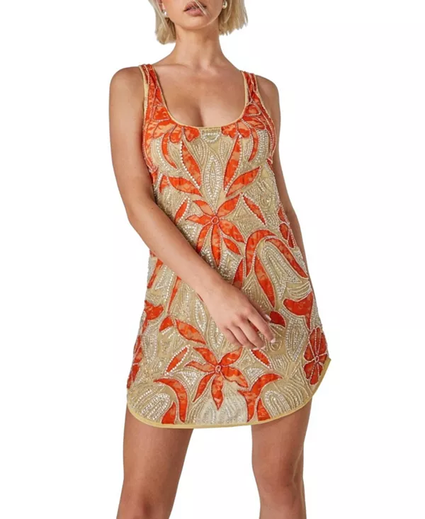 Ретро кружевное мини-платье с изогнутым подолом Nasty Gal, оранжевый
Ретро кружевное мини-платье с изогнутым подолом Nasty Gal, оранжевый