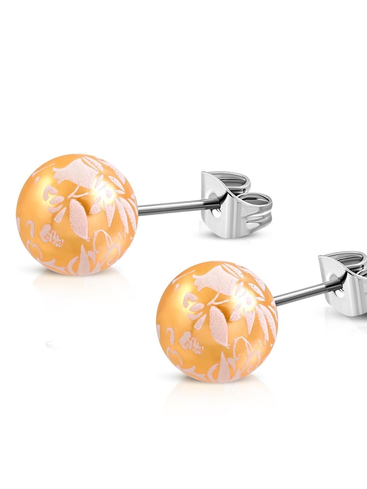 Bungsa Персиковые серьги-гвоздики
Bungsa Персиковые серьги-гвоздики