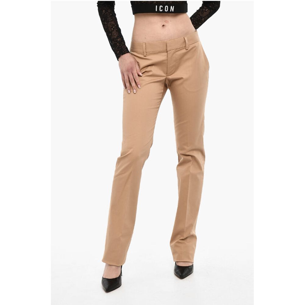 Прямые хлопковые брюки с высокой талией Dsquared2, Beige
Прямые хлопковые брюки с высокой талией Dsquared2, Beige
