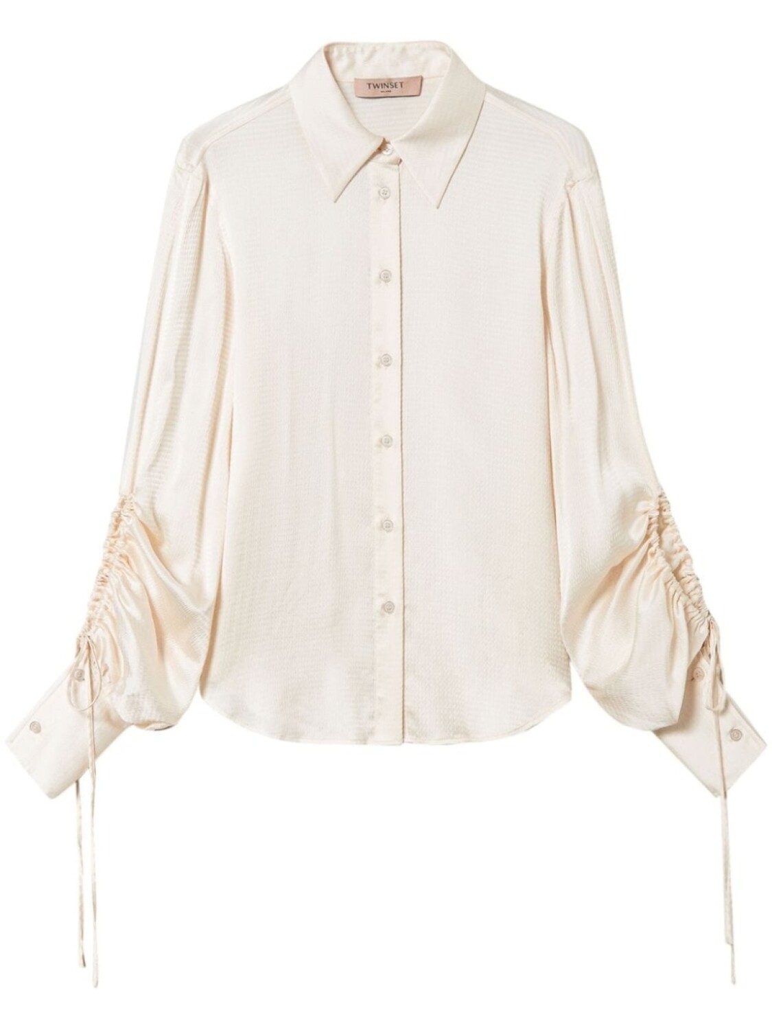 TWINSET атласная рубашка с вырезами, нейтральный цвет
TWINSET атласная рубашка с вырезами, нейтральный цвет