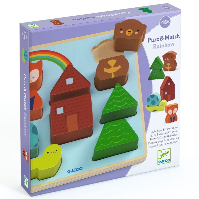 Деревянный пазл 2 в 1 PUZZ & MATCH RAINBOW DJ01078 Djeco
Деревянный пазл 2 в 1 PUZZ & MATCH RAINBOW DJ01078 Djeco