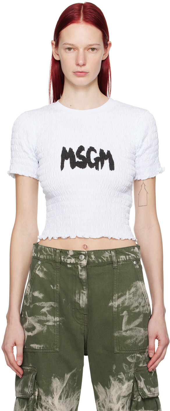 Белая гофрированная футболка MSGM, Optical white, Белый, Белая гофрированная футболка MSGM, Optical white
Белая гофрированная футболка MSGM, Optical white, Белый, Белая гофрированная футболка MSGM, Optical white