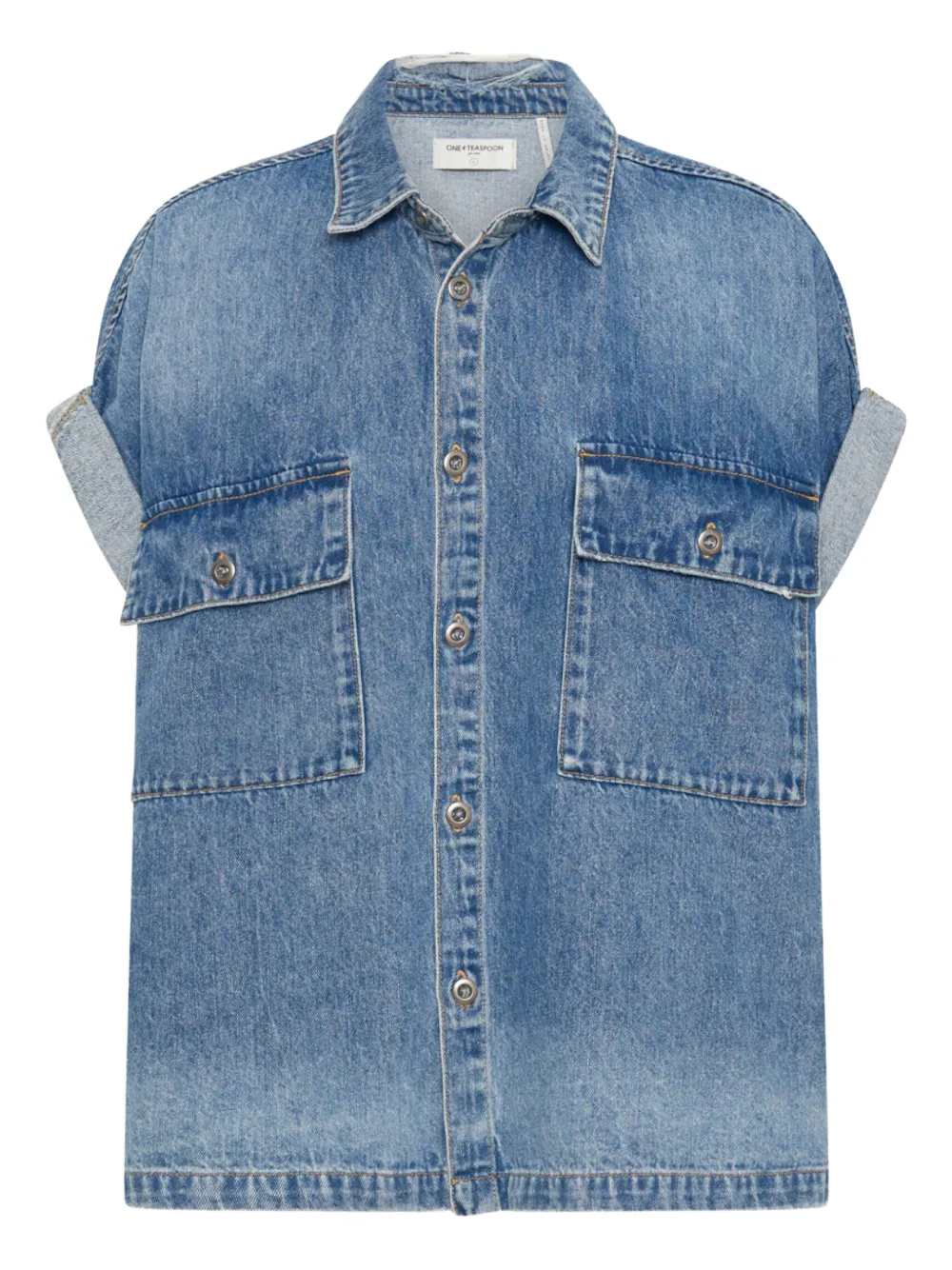 Рубашка с карманами с клапанами на пуговицах One Teaspoon, синий
Рубашка с карманами с клапанами на пуговицах One Teaspoon, синий