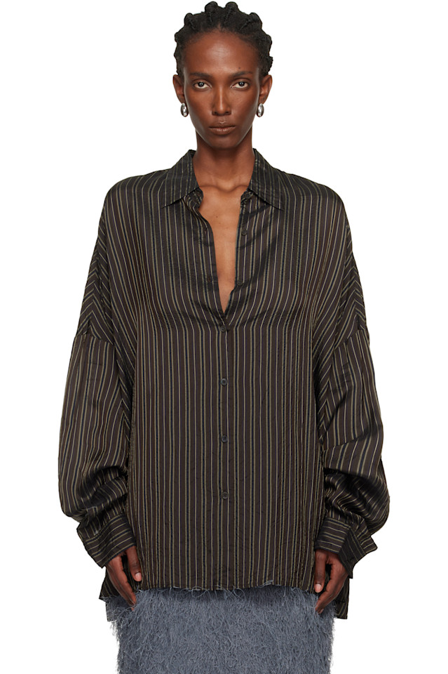 Рубашка-Кокон из купро Dries Van Noten, коричневый
Рубашка-Кокон из купро Dries Van Noten, коричневый