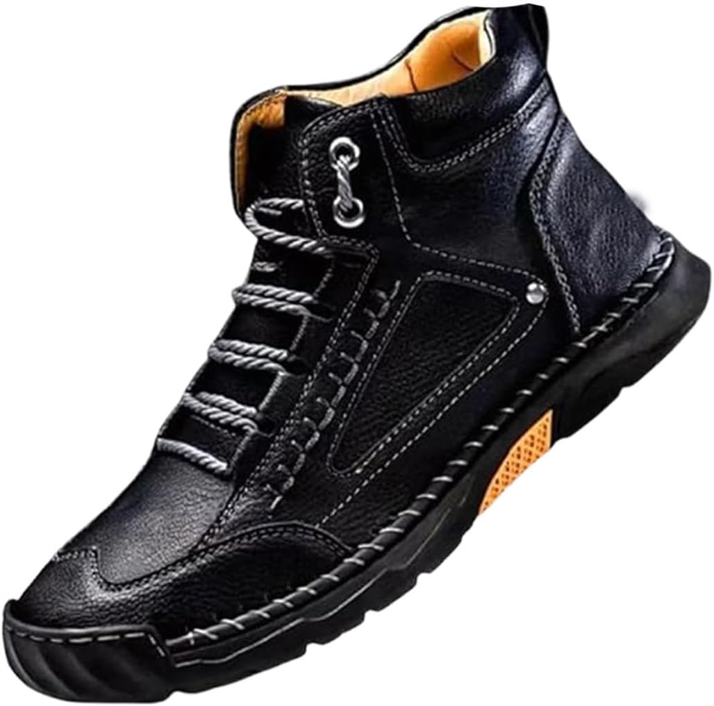 Мужские ортопедические водонепроницаемые кожаные ботинки - широкая посадка, поддержка свода стопы, удобные ручной работы ботинки до щиколотки Generic, черный
Мужские ортопедические водонепроницаемые кожаные ботинки - широкая посадка, поддержка свода стопы, удобные ручной работы ботинки до щиколотки Generic, черный