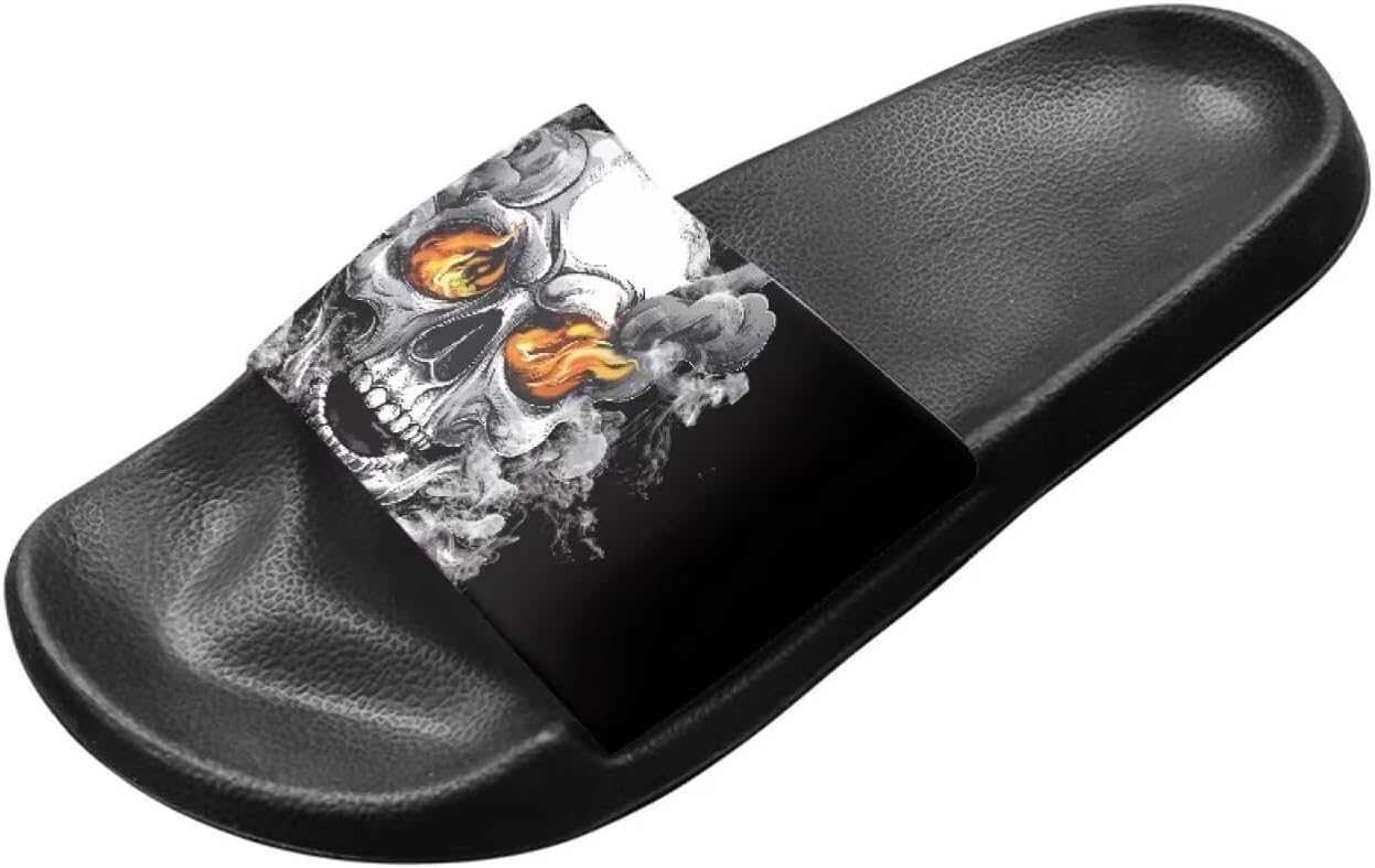 Сандалии Binienty с одной полоской для женщин и мужчин, нескользящие, повседневные, для прогулок, пляжные шлепанцы с поддержкой свода стопы, Fire Skull
Сандалии Binienty с одной полоской для женщин и мужчин, нескользящие, повседневные, для прогулок, пляжные шлепанцы с поддержкой свода стопы, Fire Skull