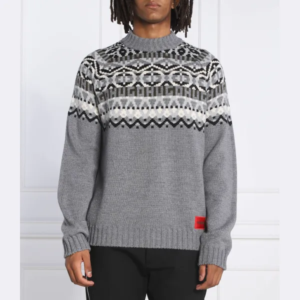 Шерстяной свитер свободного кроя Steenor Hugo, серый
Шерстяной свитер свободного кроя Steenor Hugo, серый