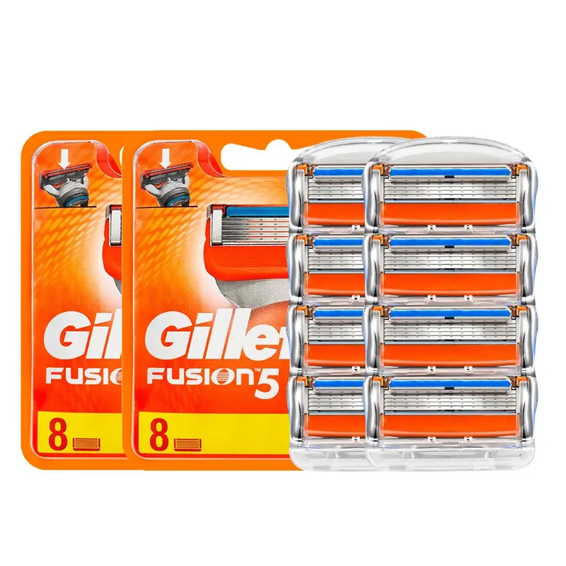 Ручная бритва для личной гигиены подарок на день рождения для парня Gillette, Fengyin 5-Layer Replacement Bit 8 Pieces/Box*2