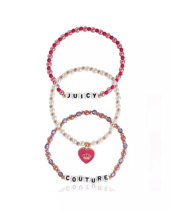 Детский набор браслетов из бисера: бусины в форме букв «Juicy Couture» и подвеска в виде сердца Juicy Couture, pink
Детский набор браслетов из бисера: бусины в форме букв «Juicy Couture» и подвеска в виде сердца Juicy Couture, pink