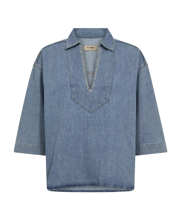 Джинсовая рубашка в стиле бохо с вышитыми деталями. Mos Mosh, синий
Джинсовая рубашка в стиле бохо с вышитыми деталями. Mos Mosh, синий