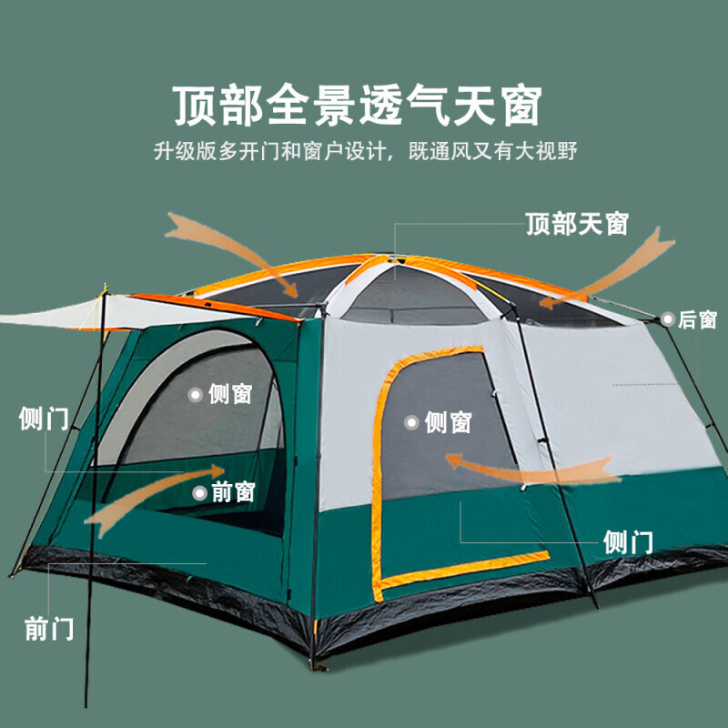 Yjhome 8-10 человек палатка для кемпинга открытый полный набор из двух комнат и одной палатки для гостиной портативная парковая палатка среднего кофейного цвета
Yjhome 8-10 человек палатка для кемпинга открытый полный набор из двух комнат и одной палатки для гостиной портативная парковая палатка среднего кофейного цвета