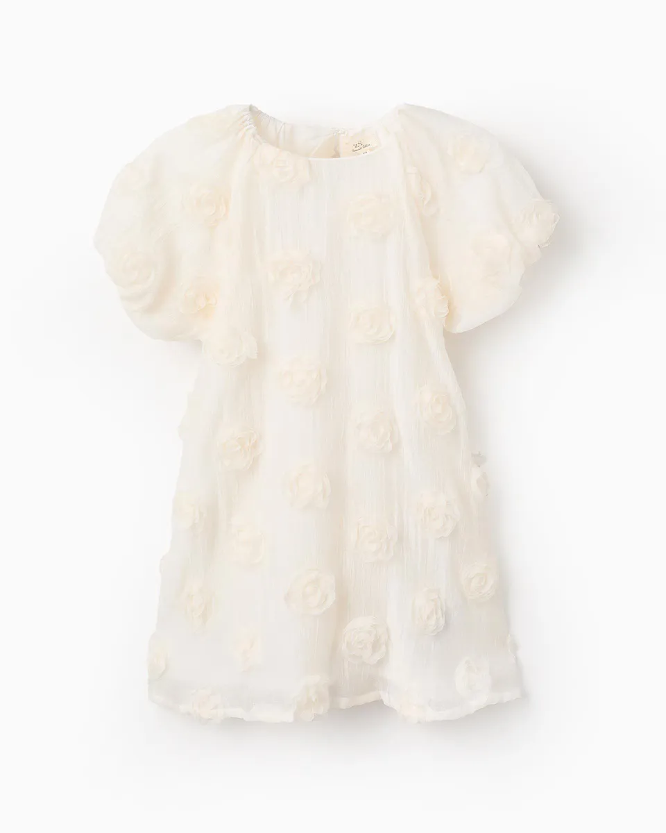 Детское платье с 3D цветами расклешенное Zippy, белый
Детское платье с 3D цветами расклешенное Zippy, белый