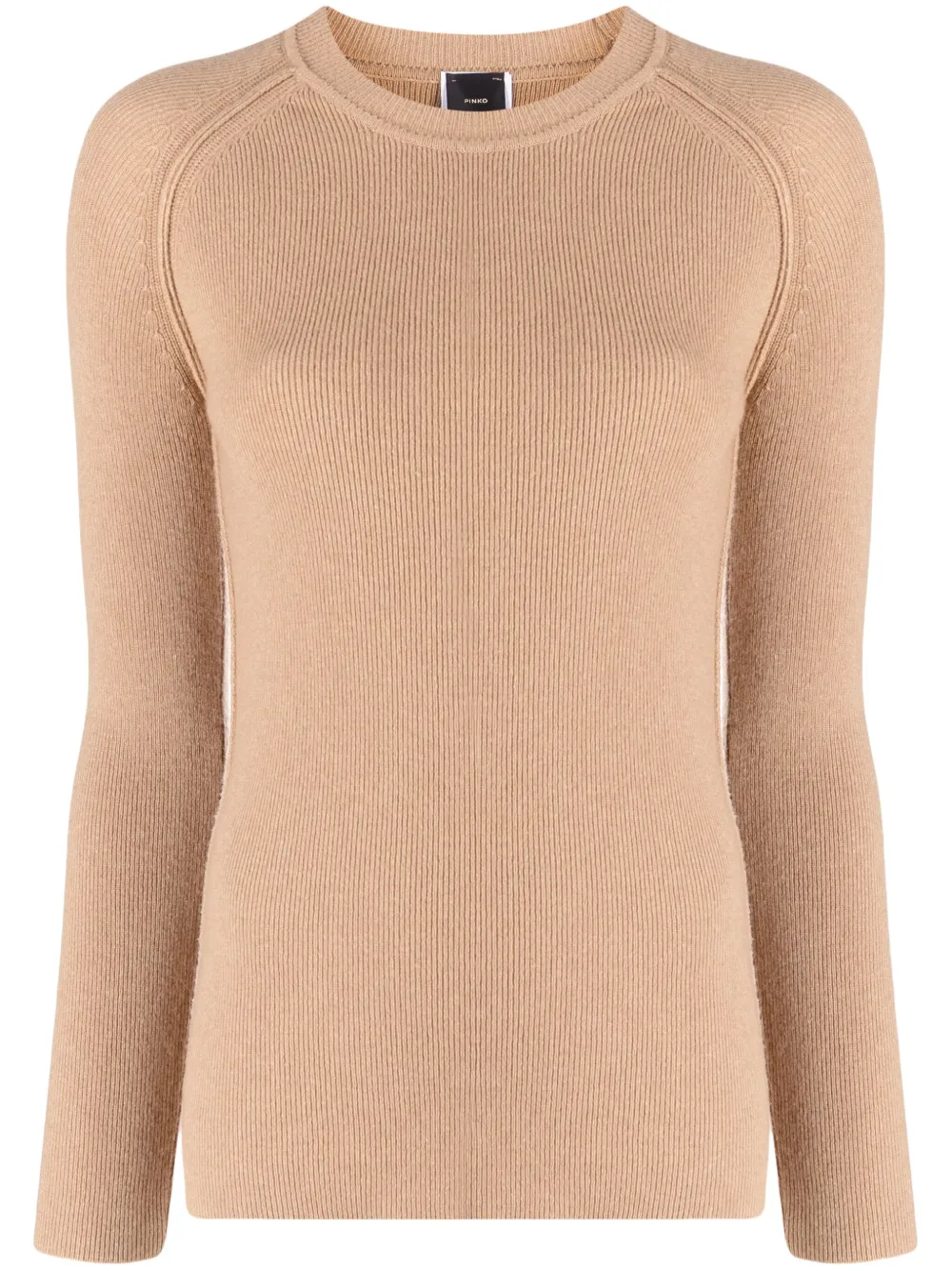 Джемпер в рубчик с логотипом PINKO, коричневый
Джемпер в рубчик с логотипом PINKO, коричневый