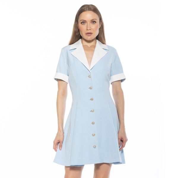 Женское платье Linus с воротником, приталенное и расклешенное, на пуговицах Alexia Admor, цвет halogen blue
Женское платье Linus с воротником, приталенное и расклешенное, на пуговицах Alexia Admor, цвет halogen blue