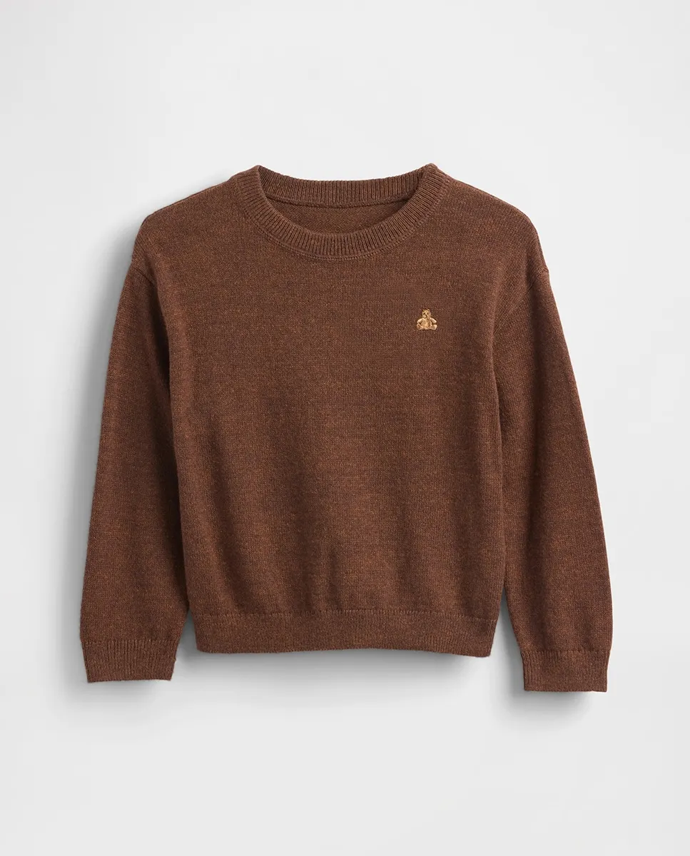 Детский свитер с круглым вырезом Gap, коричневый
Детский свитер с круглым вырезом Gap, коричневый