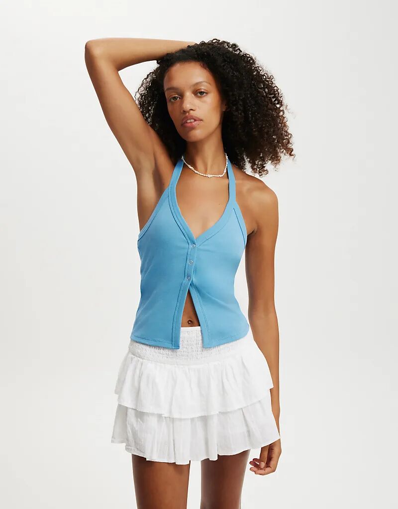 Топ-халтер на пуговицах Cotton On Alexa синего цвета Cotton On
Топ-халтер на пуговицах Cotton On Alexa синего цвета Cotton On