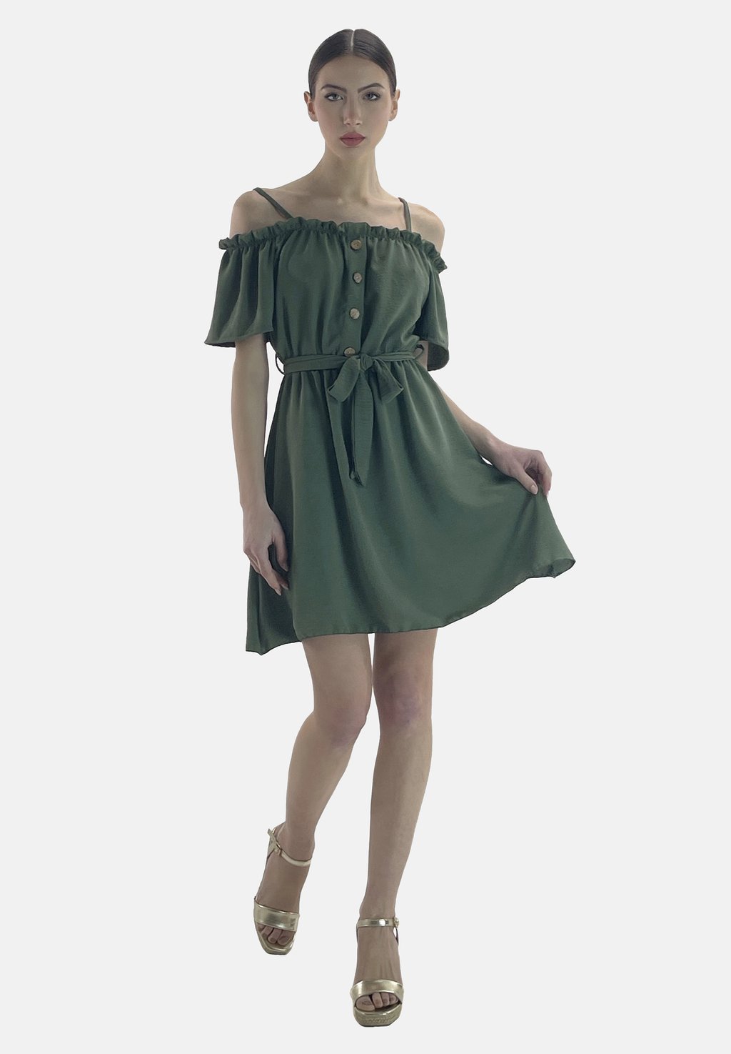 Платье-рубашка Elara, хаки
Платье-рубашка Elara, хаки