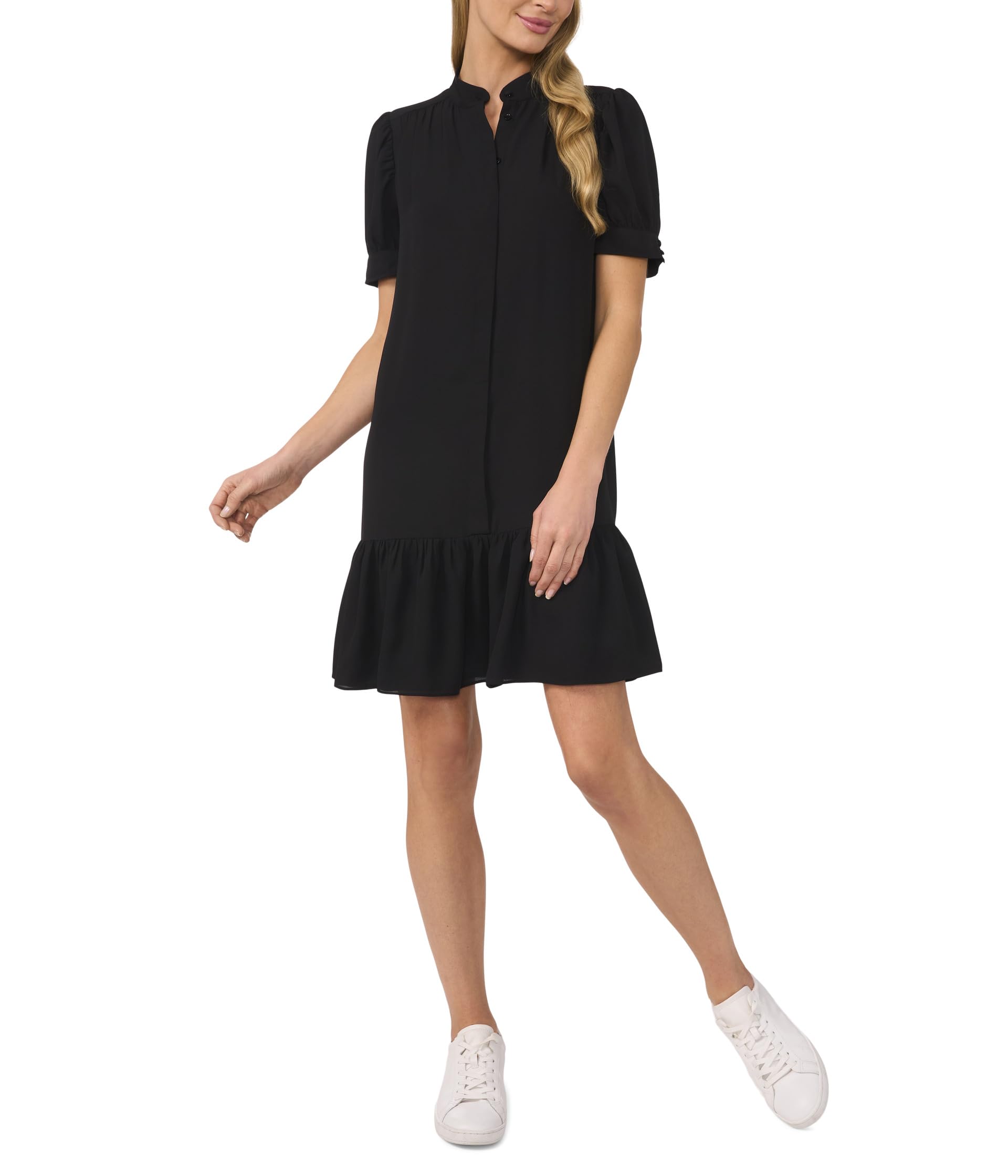 Платье CeCe Open Collar Hidden Placket Dress W Flounce, цвет Rich Black
Платье CeCe Open Collar Hidden Placket Dress W Flounce, цвет Rich Black