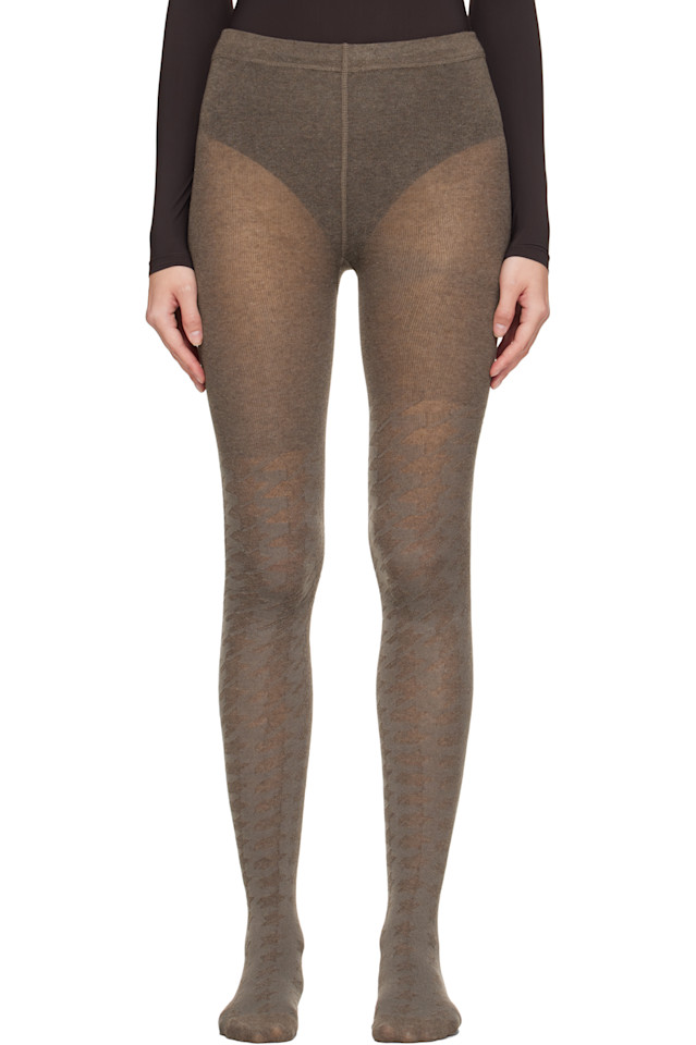 Колготки с узором «гусиный зуб» и звездочками Open Yy, коричневый
Колготки с узором «гусиный зуб» и звездочками Open Yy, коричневый