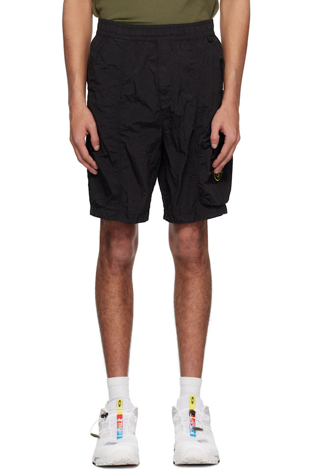 Шорты из нейлона и металлика Econyl Stone Island, черный
Шорты из нейлона и металлика Econyl Stone Island, черный