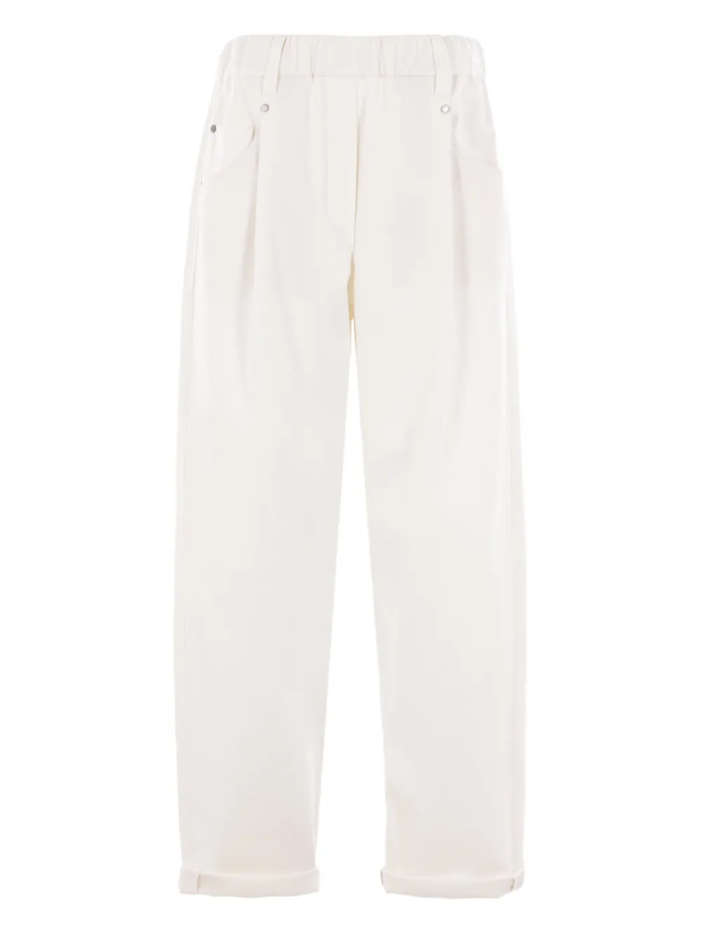 Брюки с эластичным поясом Brunello Cucinelli, белый
Брюки с эластичным поясом Brunello Cucinelli, белый