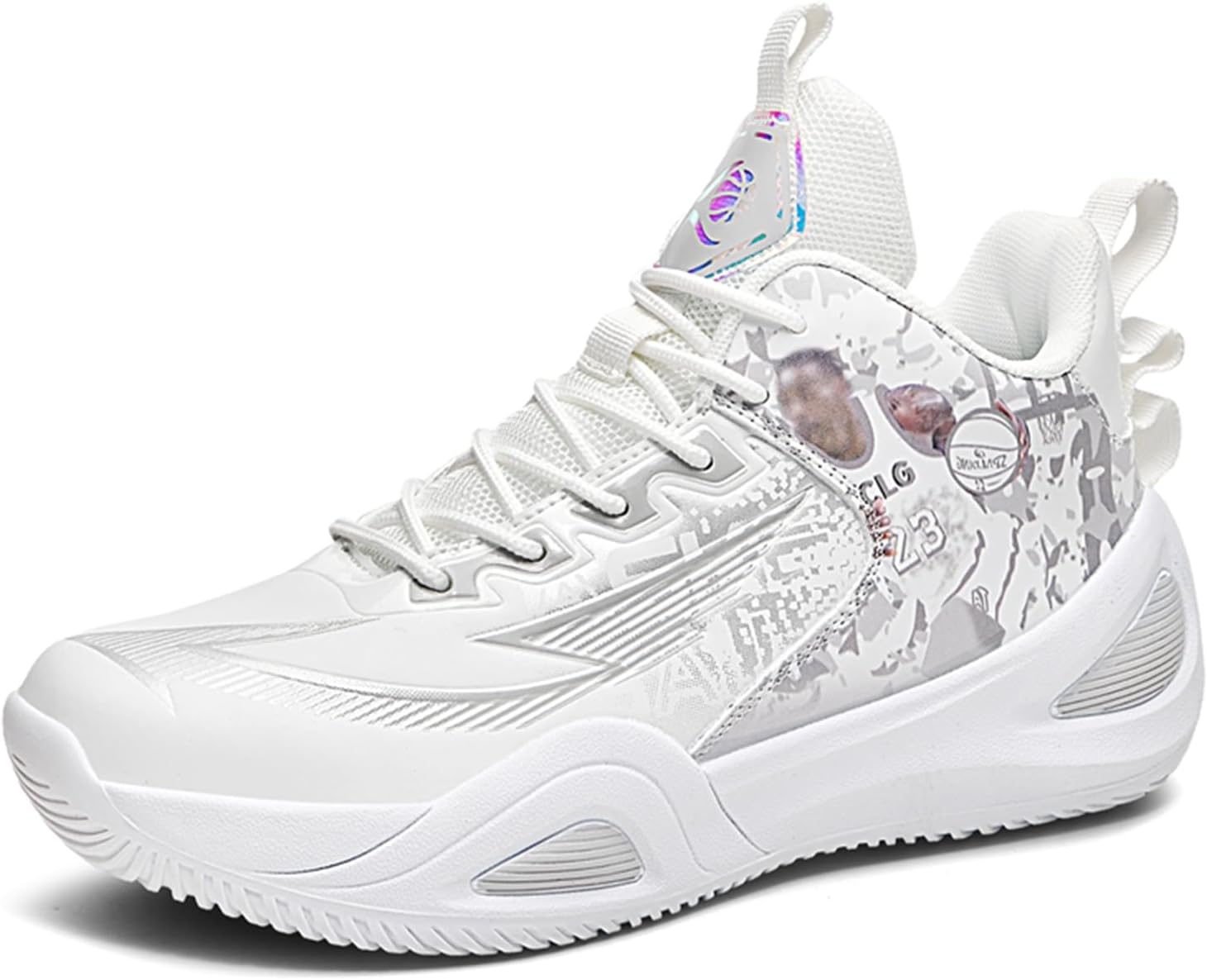 Мужские баскетбольные кроссовки на толстой подошве, легкие, противоскользящие, с амортизацией, шнуровка, средний вырез, сетчатые, дышащие повседневные спортивные обувь, подходят для прогулок, бега и тренировок в спортзале Qaoterod, белый
Мужские баскетбольные кроссовки на толстой подошве, легкие, противоскользящие, с амортизацией, шнуровка, средний вырез, сетчатые, дышащие повседневные спортивные обувь, подходят для прогулок, бега и тренировок в спортзале Qaoterod, белый